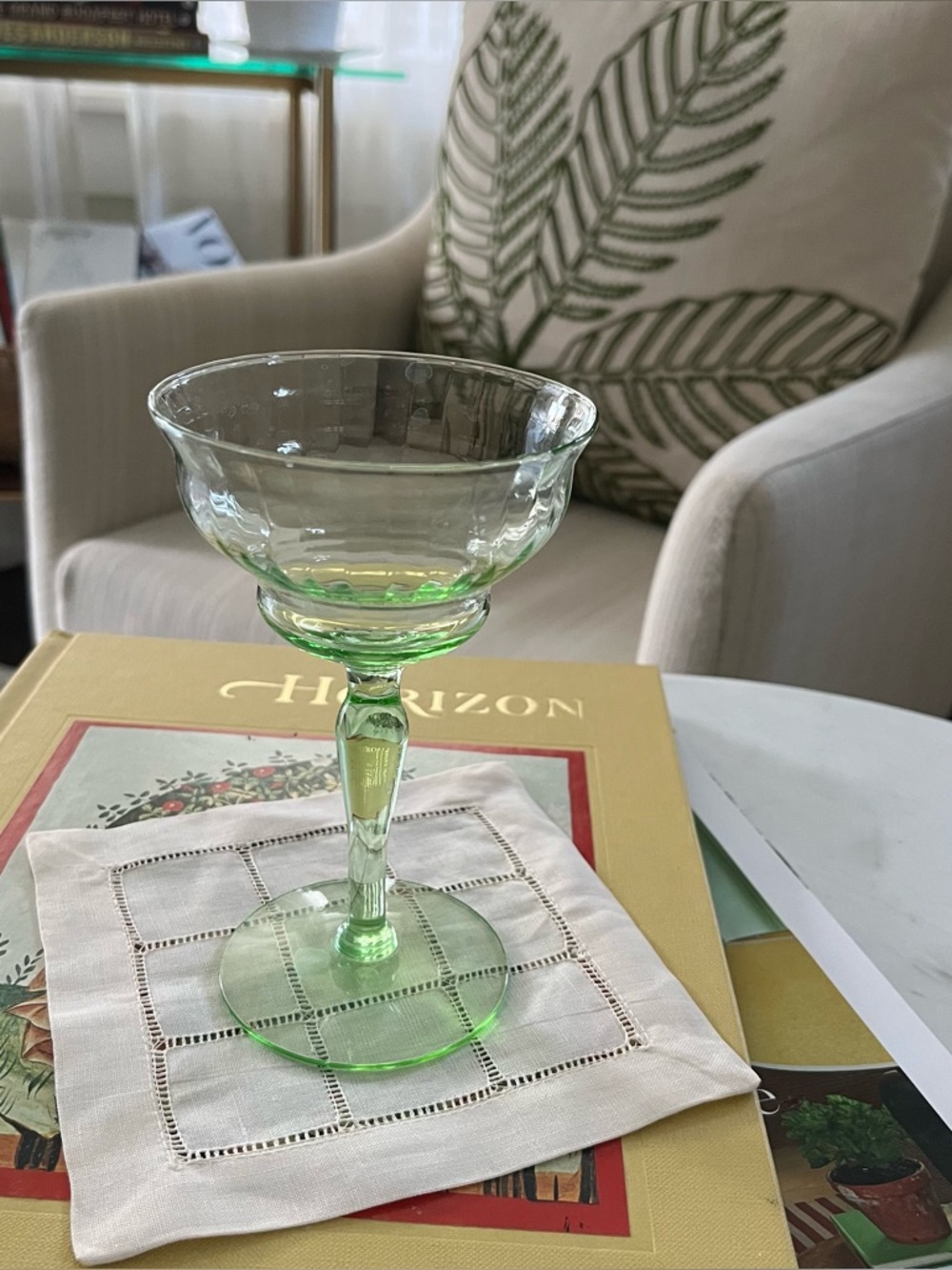 4 cream linen cocktail napkins. NWOT